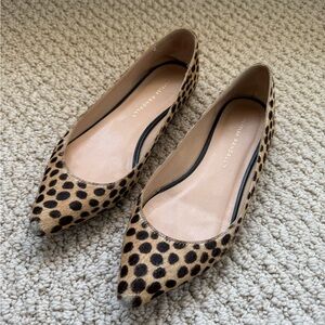 Loeffler Randall leopard flats Size 7